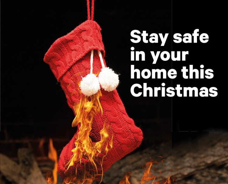 Christmas Safety message with stocking