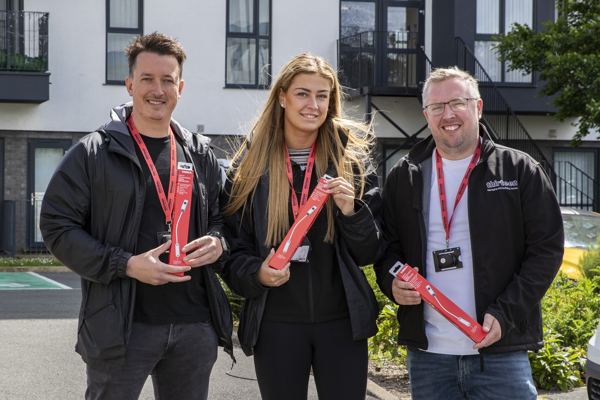 Building safety team and housing with window restrictors