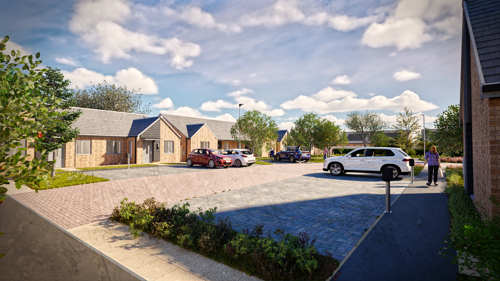 A computer generated image showing how the new bungalows at the Fleet and Thorntree development will look when complete