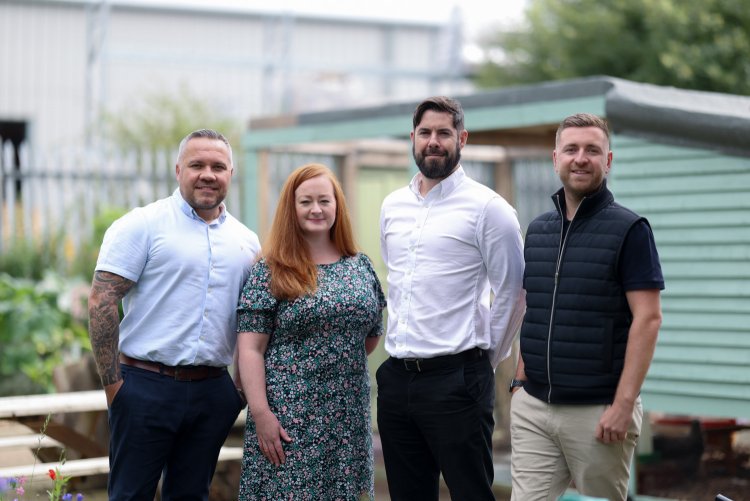 four colleagues from the environmental team 