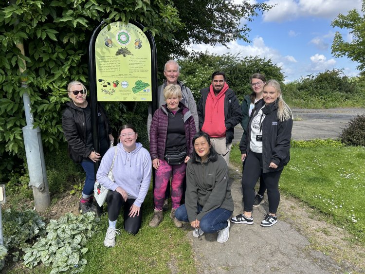A team of Thirteen colleagues at the Edible Forest Garden in Middlesbrough